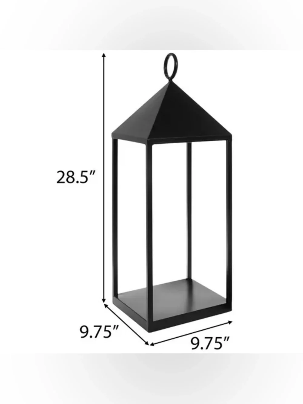 Industrial Open Metal Lantern Set